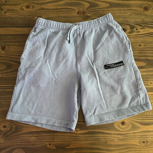 Boys ZARA Light Blue Basic Shorts Size 14 Elastic Waist Drawstring Lounge